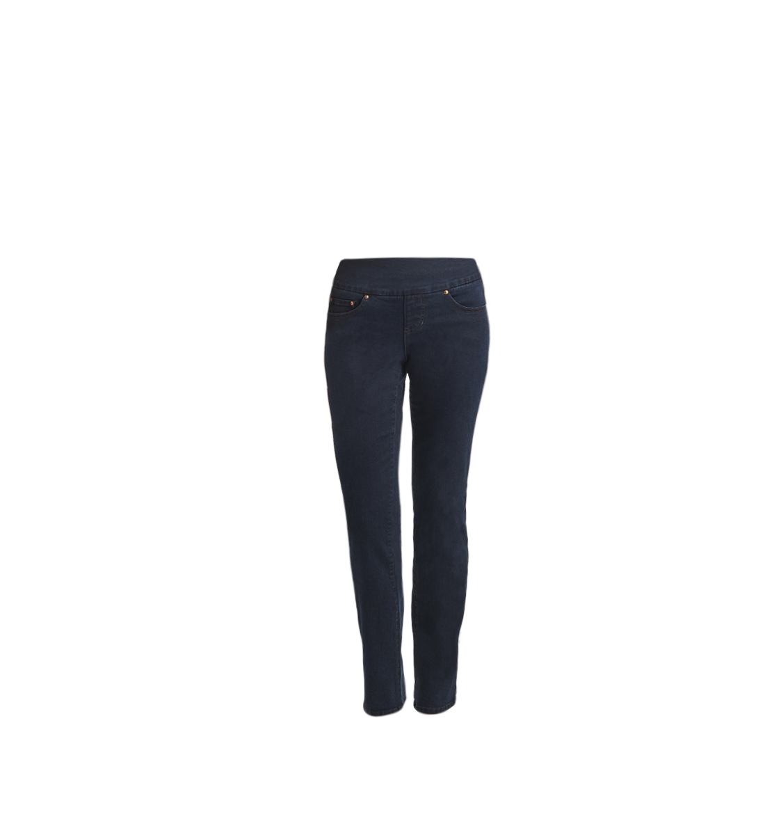 Peri Mid Rise Straight Leg Pull-On Jeans After Midnight