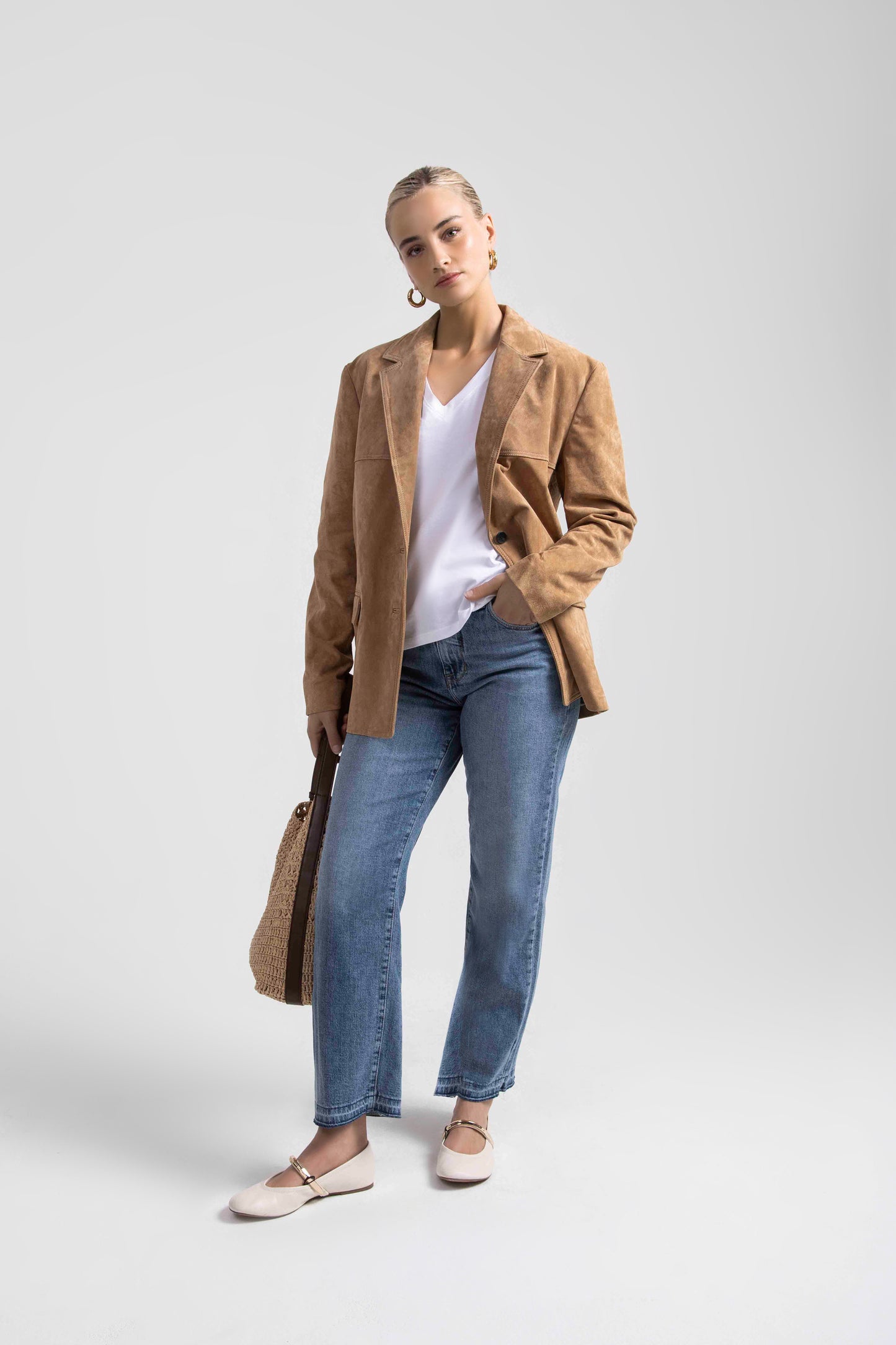 Rachel High Rise Relaxed Tapered Leg Jeans Blue Jasmine