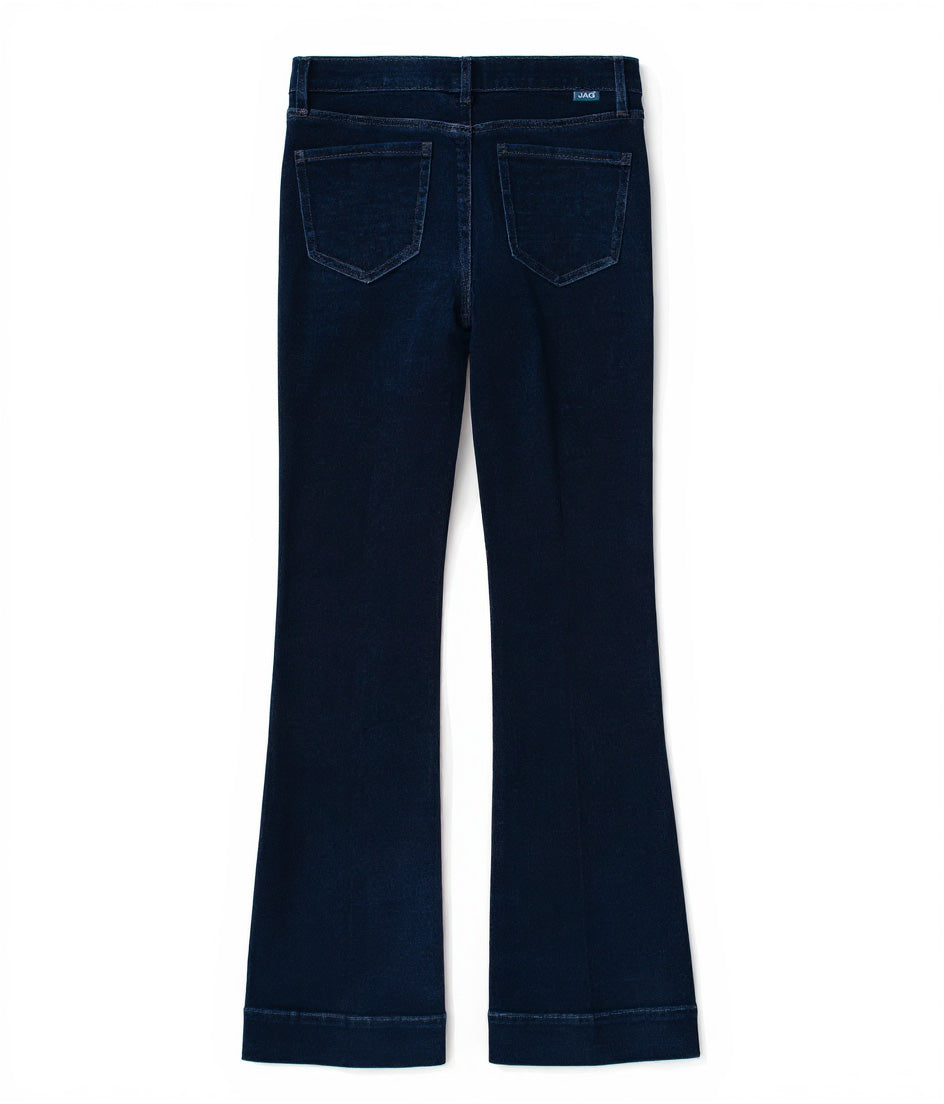 Kait Mid Rise Flare Leg Jeans Opera Blue