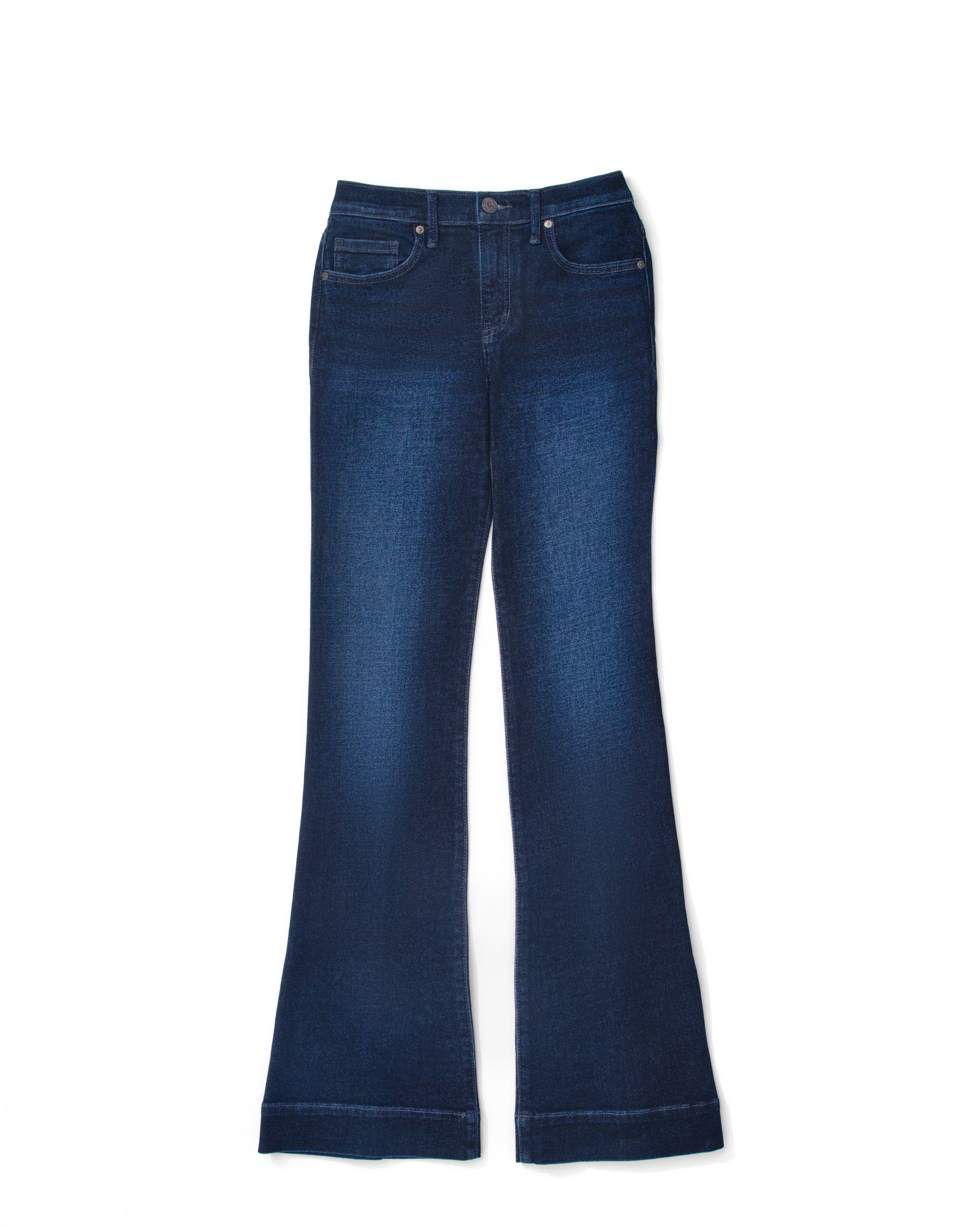 Kait Mid Rise Flare Leg Jeans Opera Blue