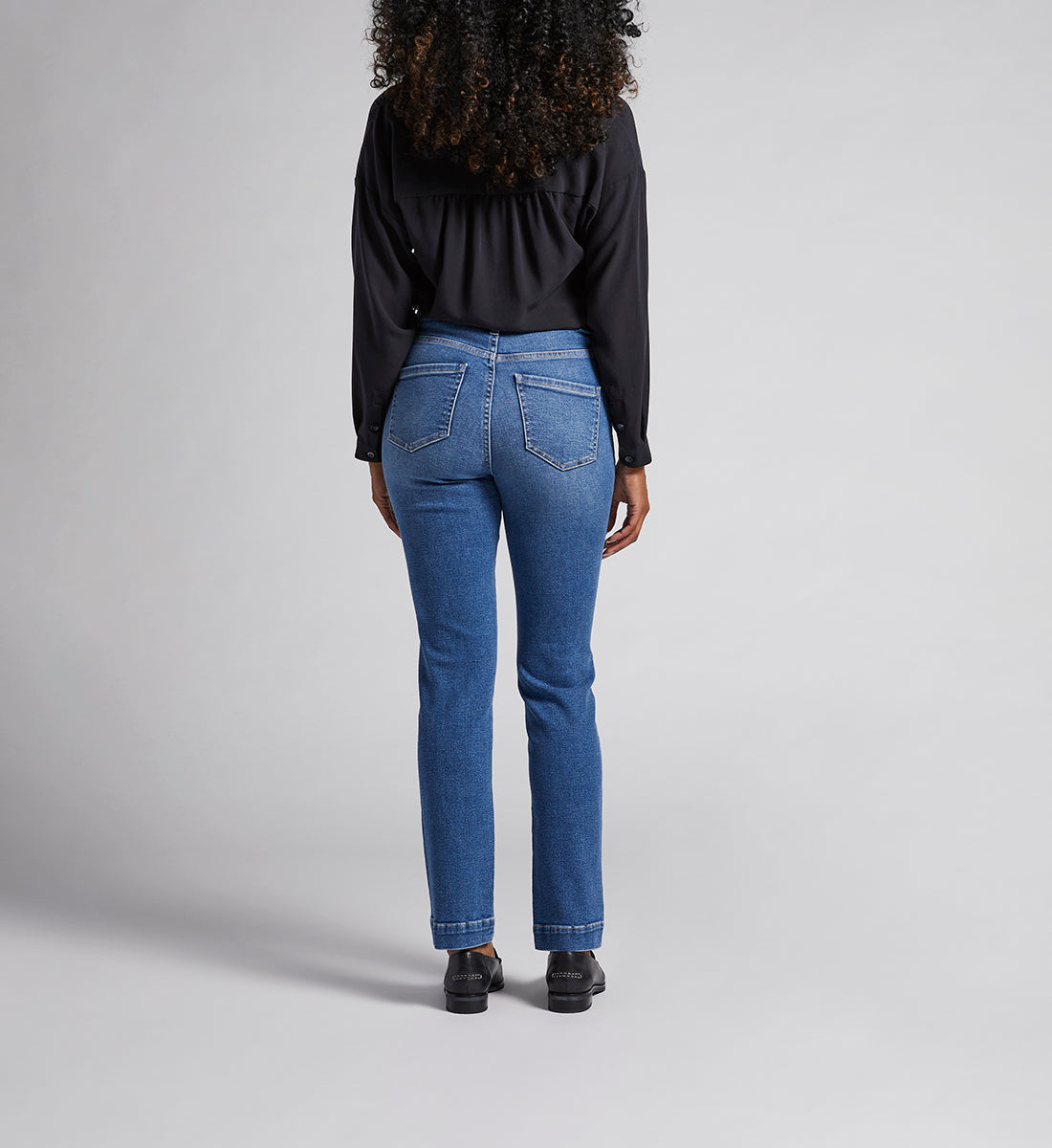 Valentina High Rise Straight Leg Pull-On Jeans