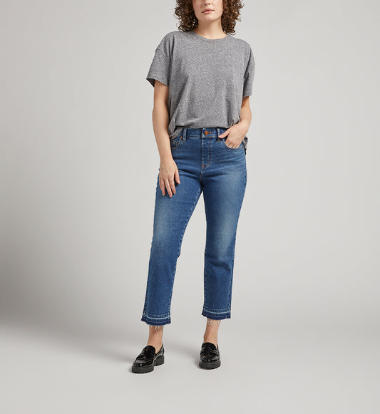 Valentina High Rise Straight Crop Jeans