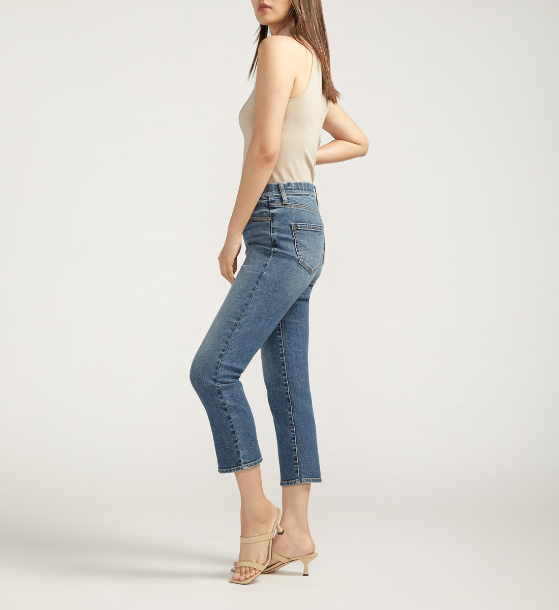 Valentina High Rise Straight Leg Cropped Jeans