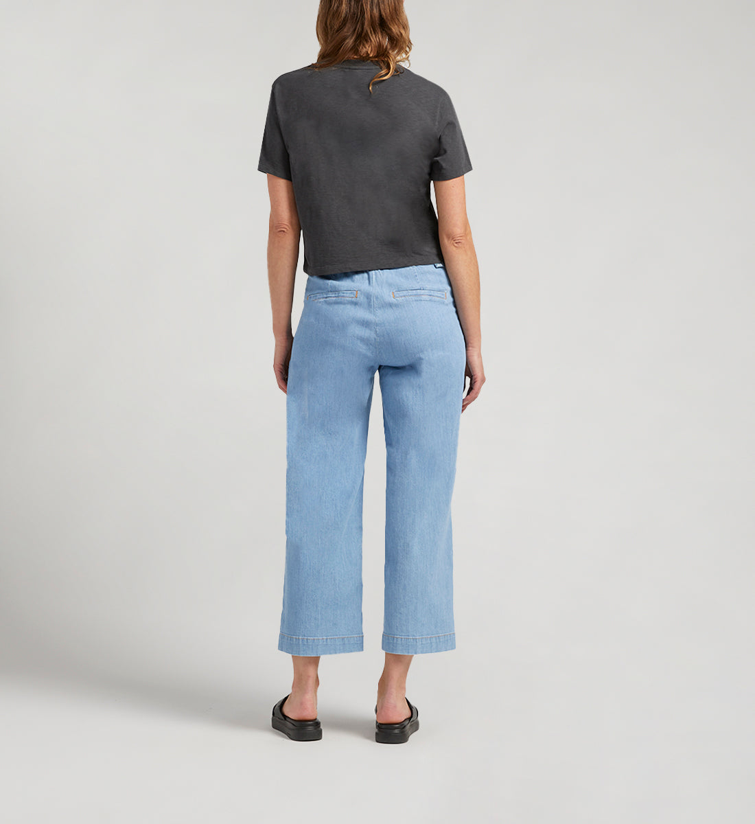 High Rise Cropped Utility Jeans
