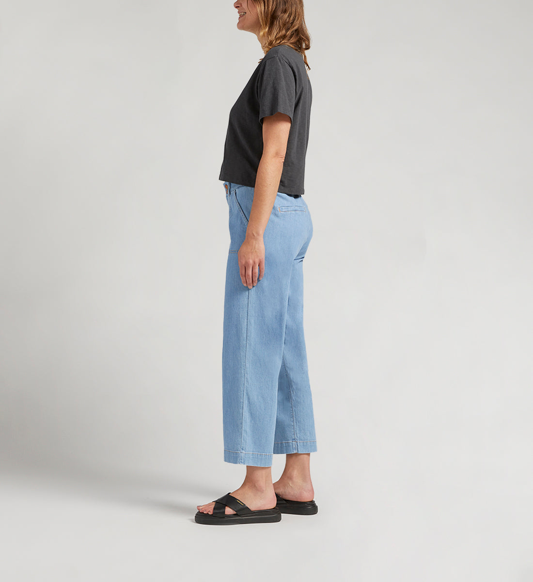High Rise Cropped Utility Jeans