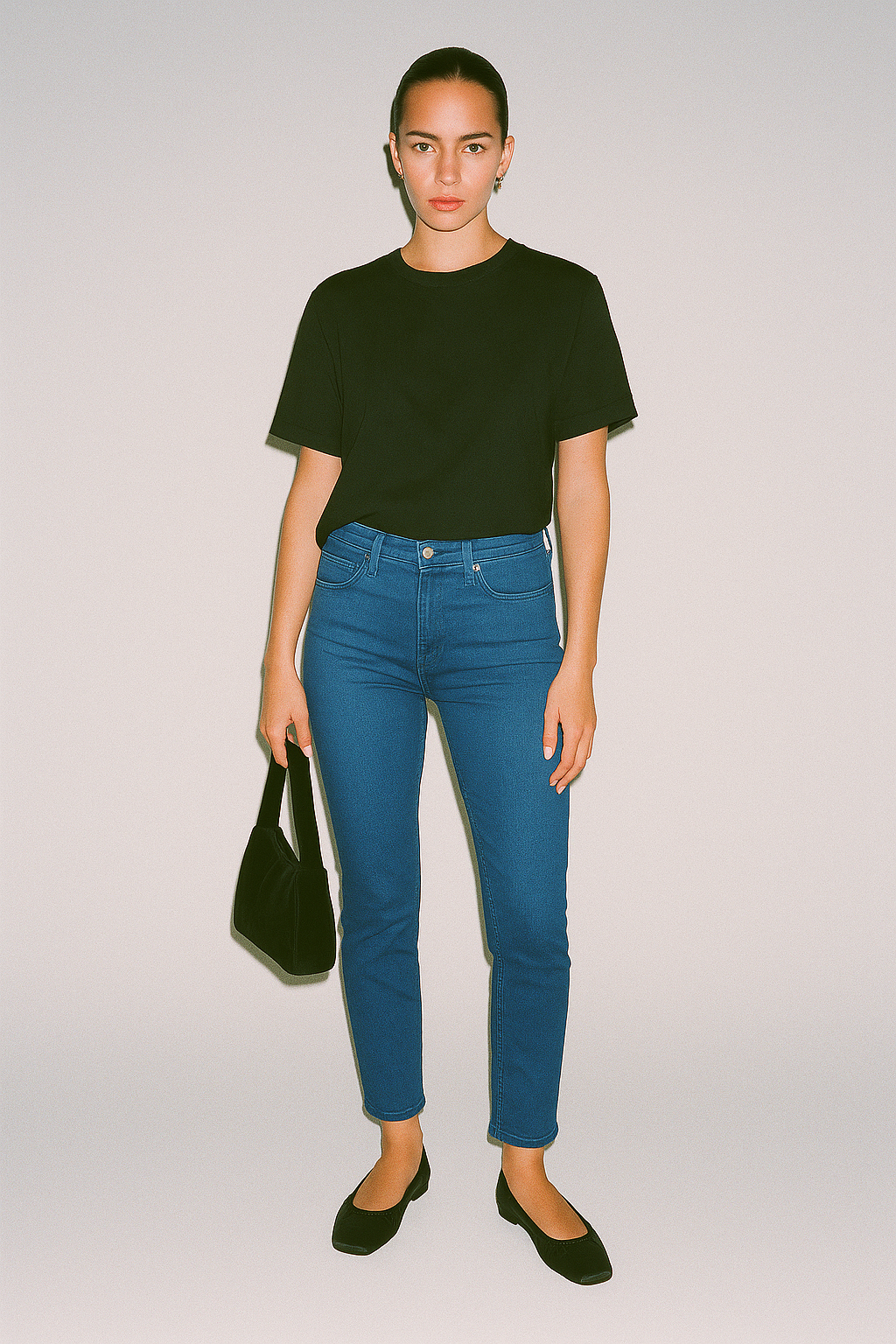 Cassie Mid Rise Slim Straight Leg Pants Moroccan Blue