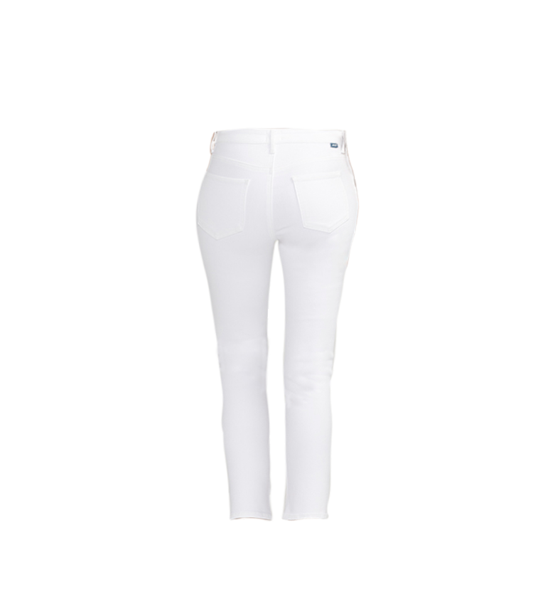 Cassie Mid Rise Cropped Pants White