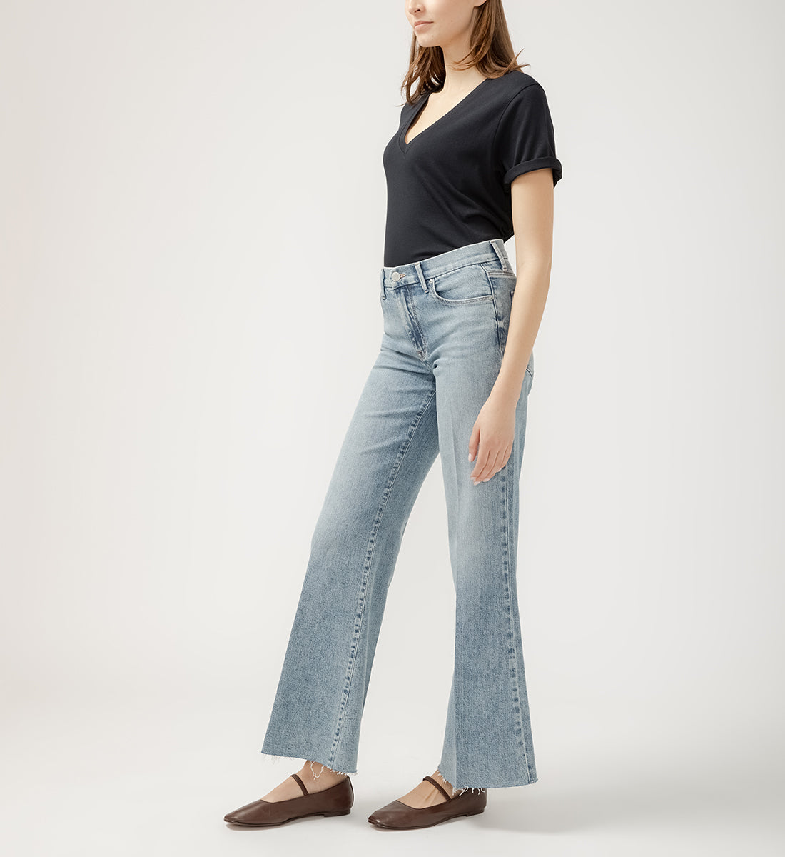 70s High Rise Wide Leg Jeans Seine Blue