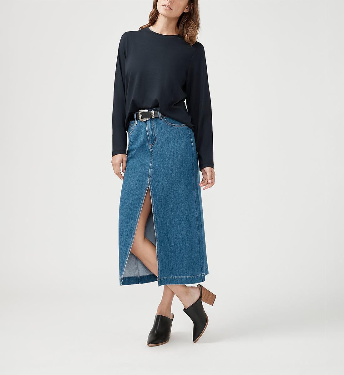 Bailey Midi Denim Skirt