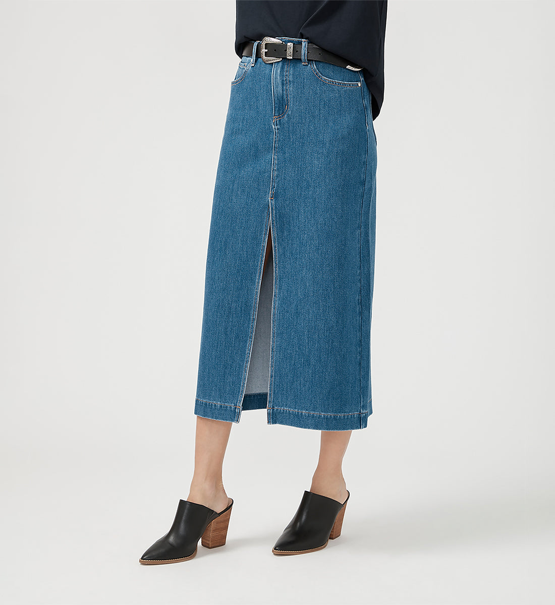 Bailey Midi Denim Skirt