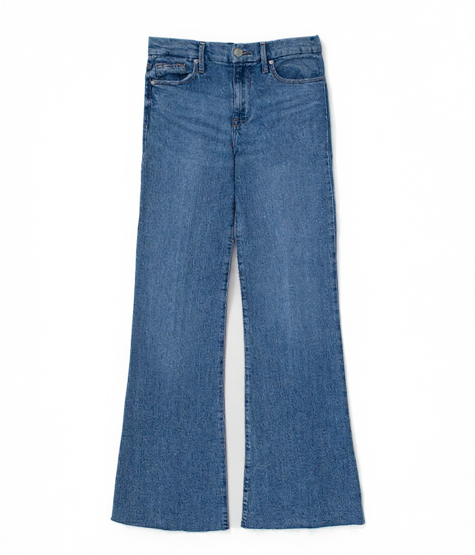 70s High Rise Wide Leg Jeans Seine Blue