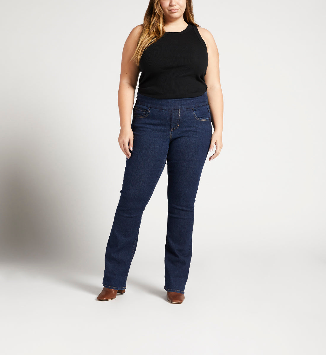 Paley Mid Rise Bootcut Pull-On Jeans Plus Size