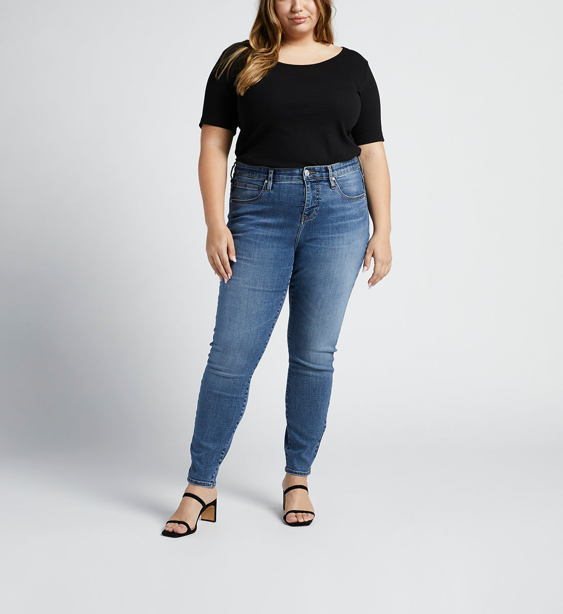 Cecilia Mid Rise Skinny Jeans Plus Size