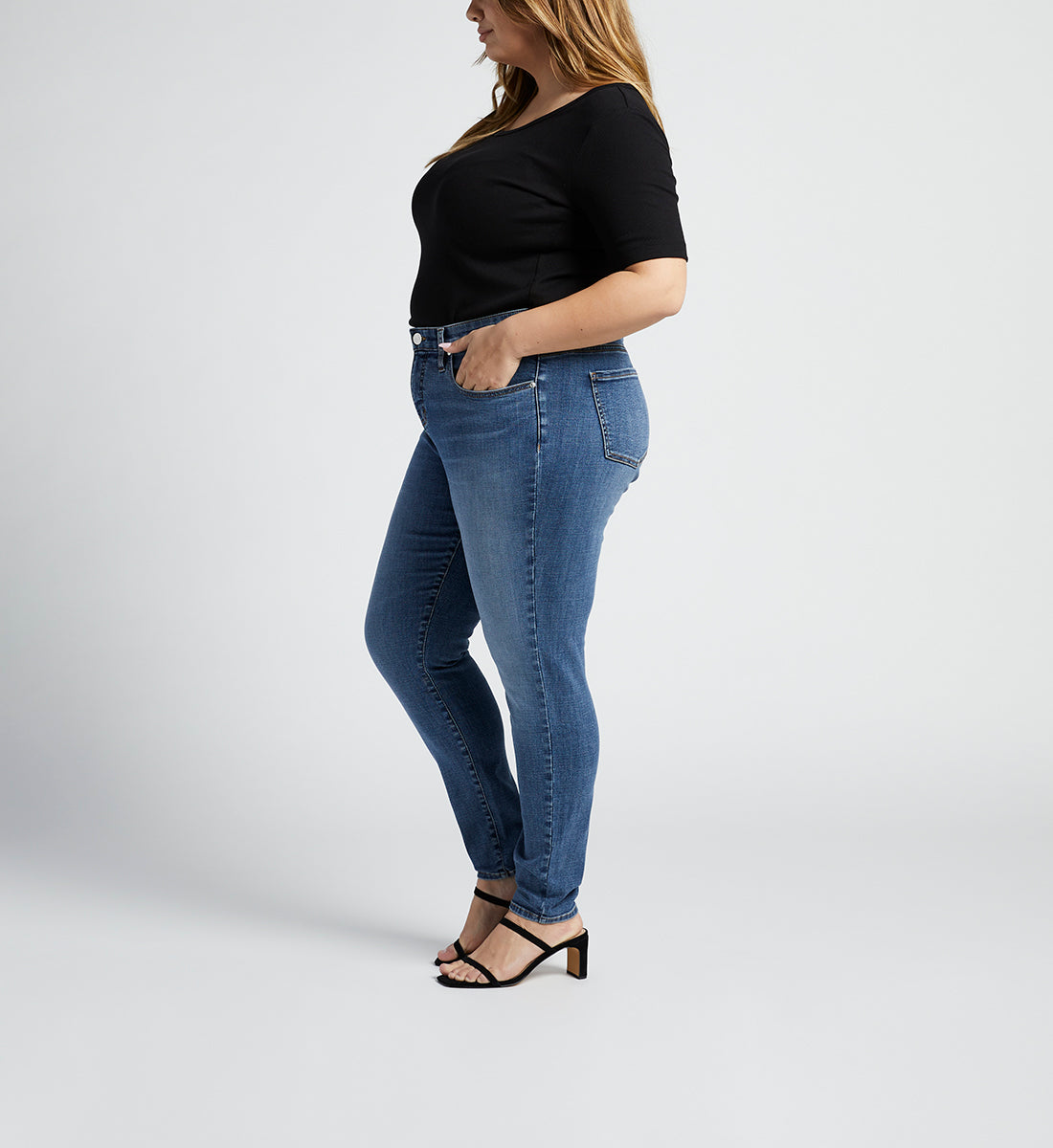 Cecilia Mid Rise Skinny Jeans Plus Size
