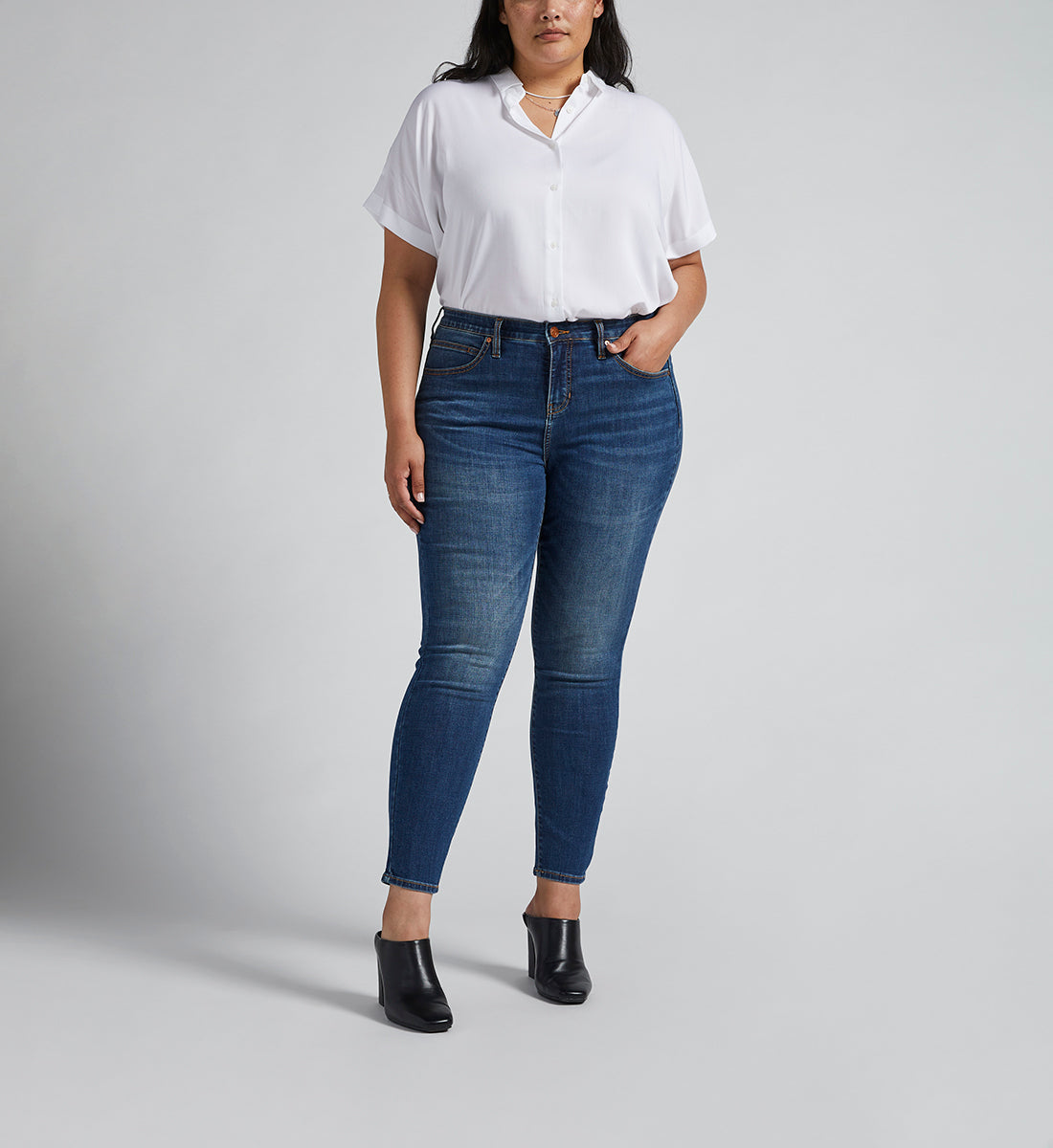Cecilia Mid Rise Skinny Jeans Plus Size
