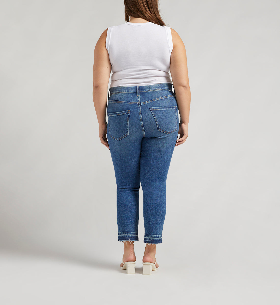 Valentina High Rise Straight Cropped Jeans Plus Size