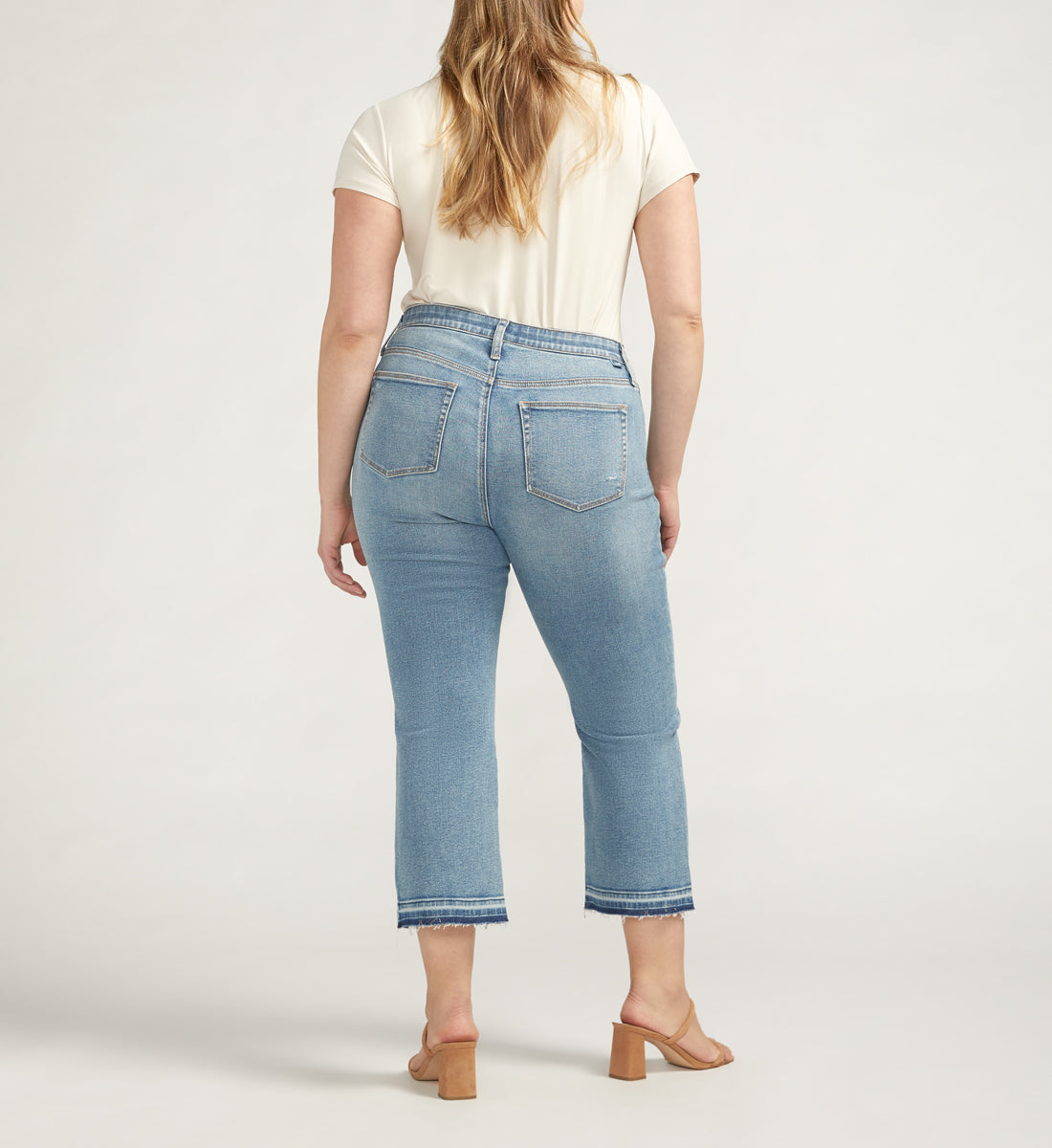 Eloise Mid Rise Cropped Bootcut Jeans Plus Size