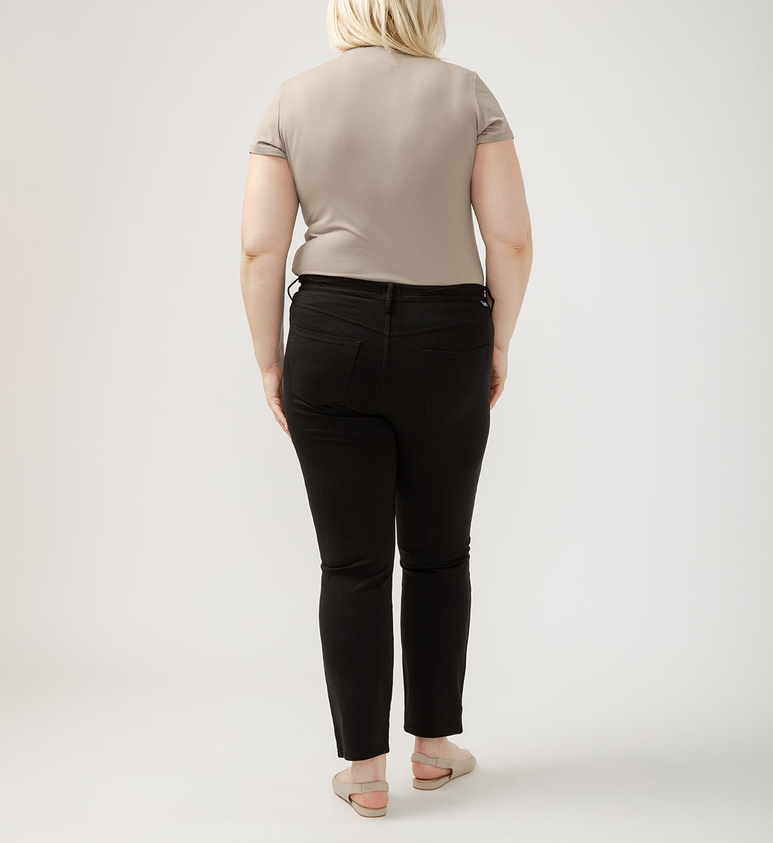Cassie Mid Rise Slim Straight Leg Ponte Pants Plus Size