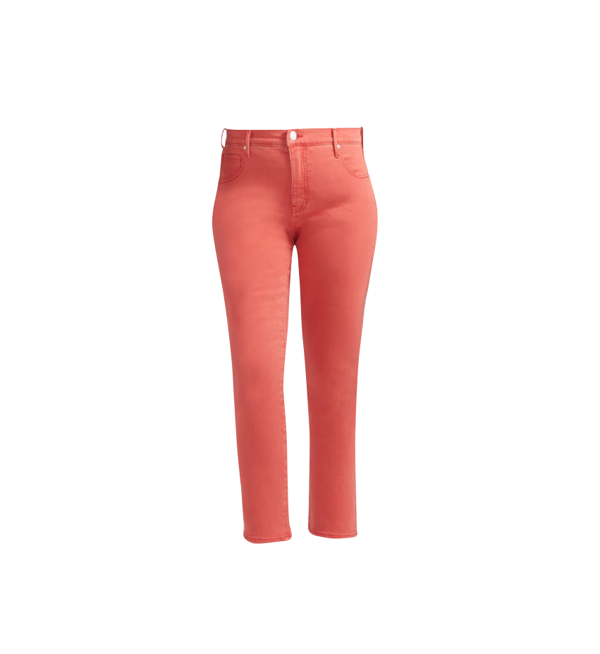 Cassie Mid Rise Cropped Pants Salsa