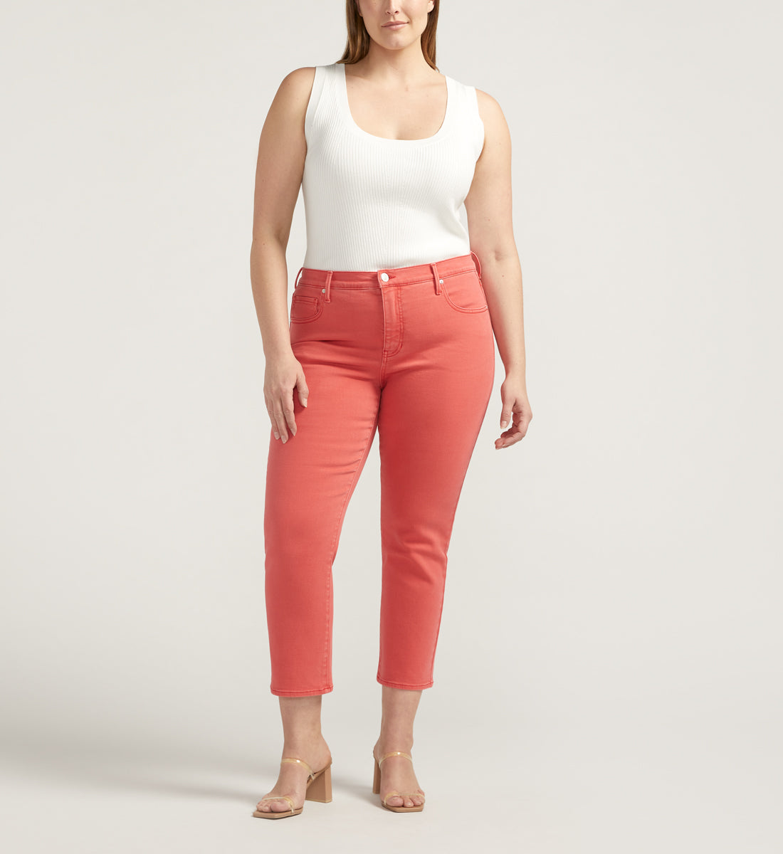 Cassie Mid Rise Cropped Pants Plus Size
