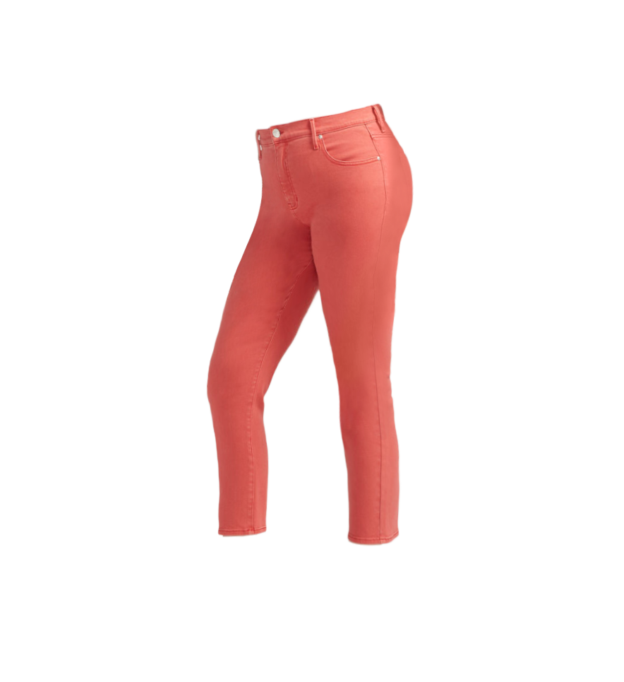 Cassie Mid Rise Cropped Pants Salsa