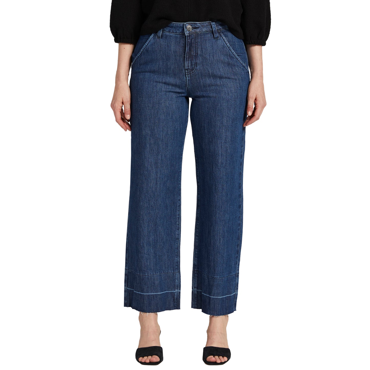 Sophia Mid Rise Wide Leg Jeans Petite