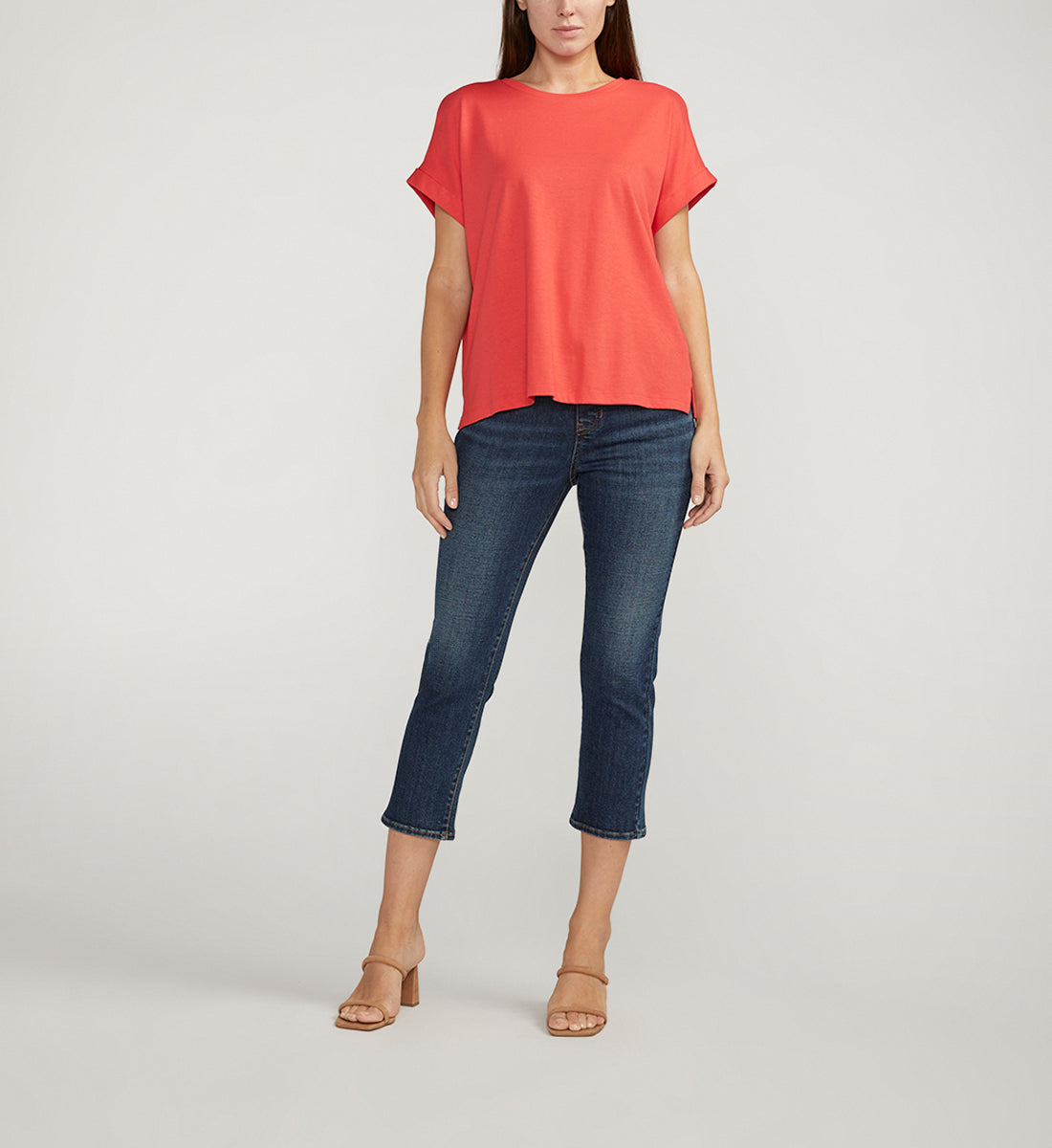 Drapey Luxe Tee Salsa