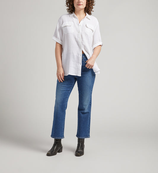 Textured Short-Sleeve Shirt