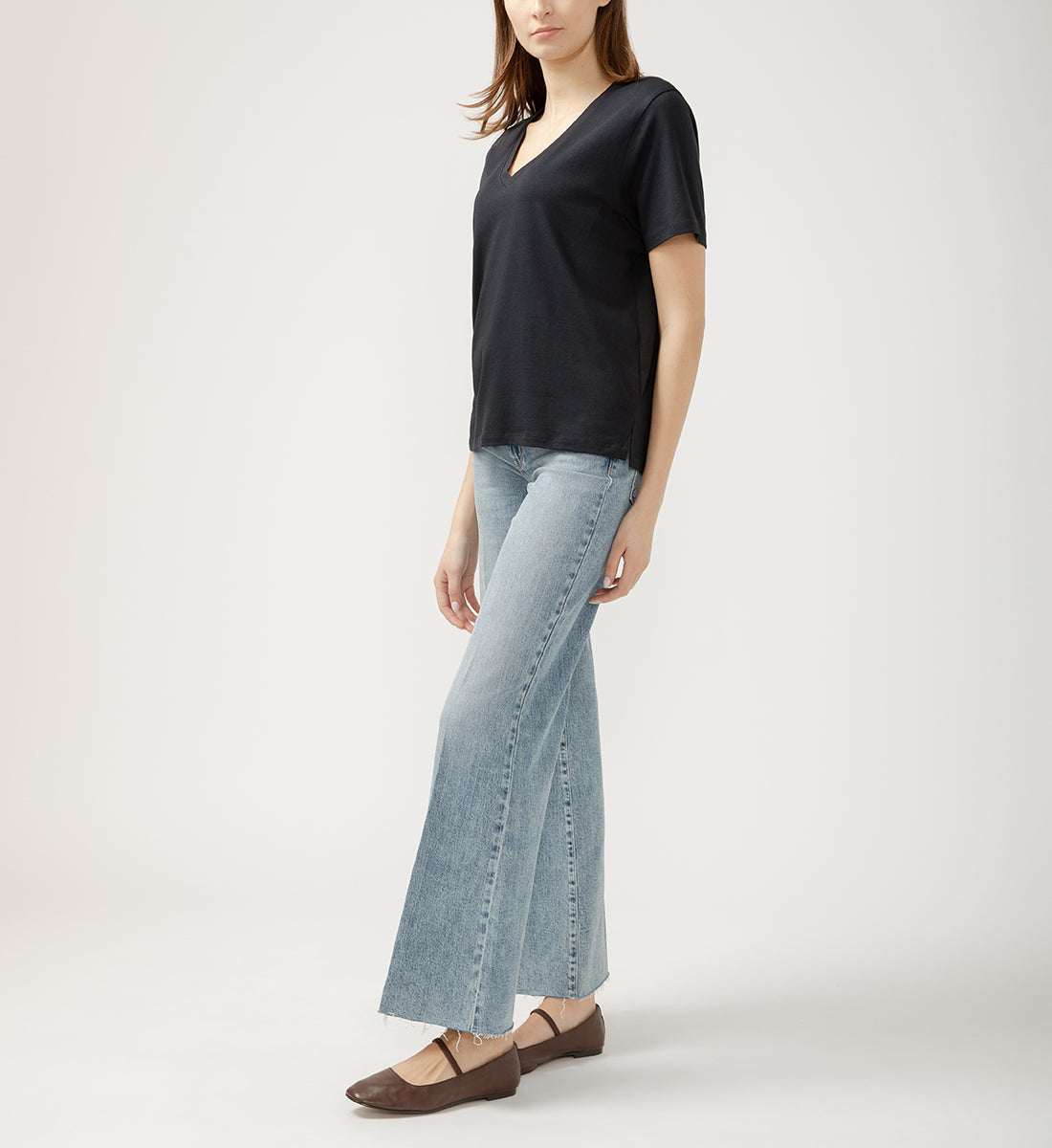 Drapey Luxe V-Neck Tee
