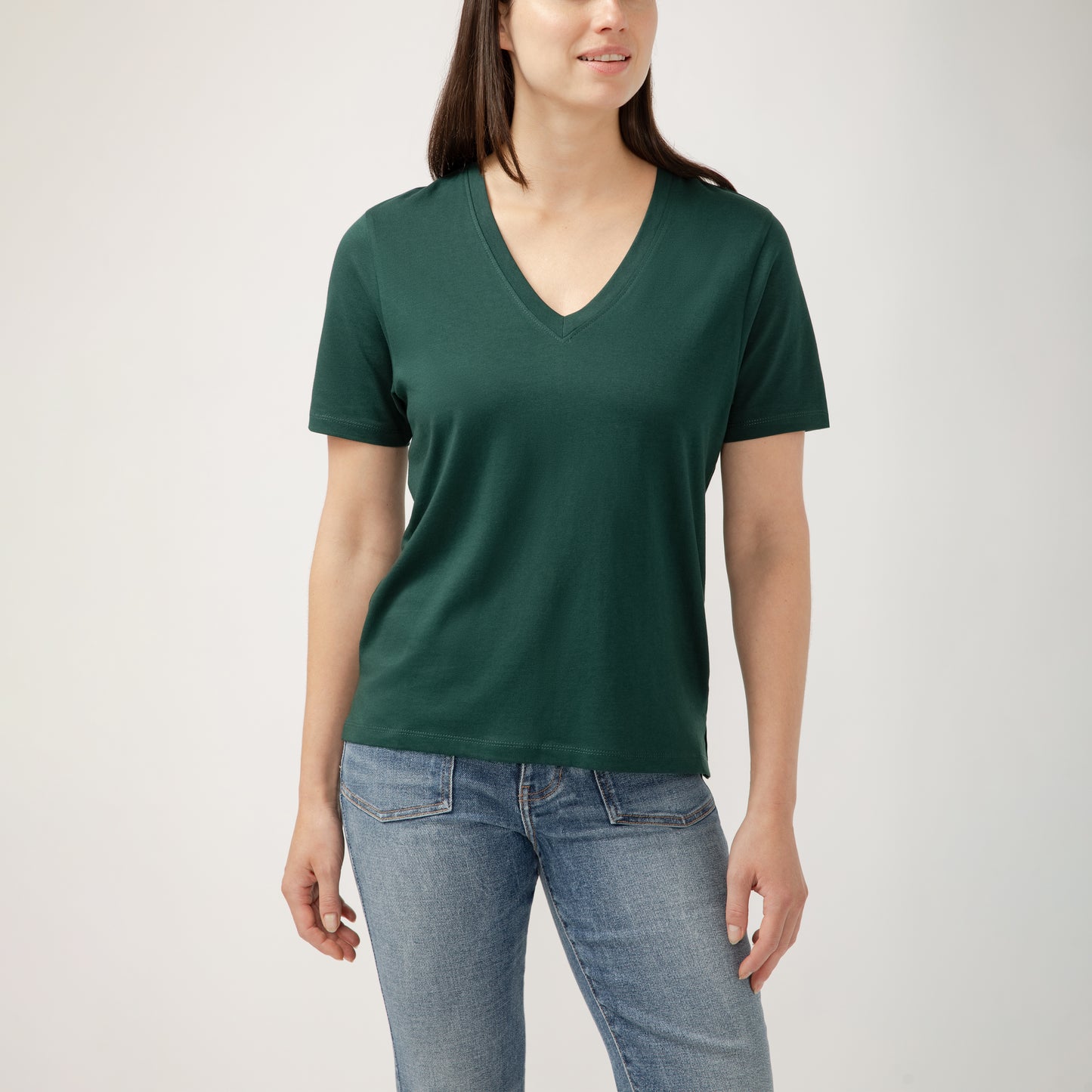Drapey Luxe V-Neck Tee