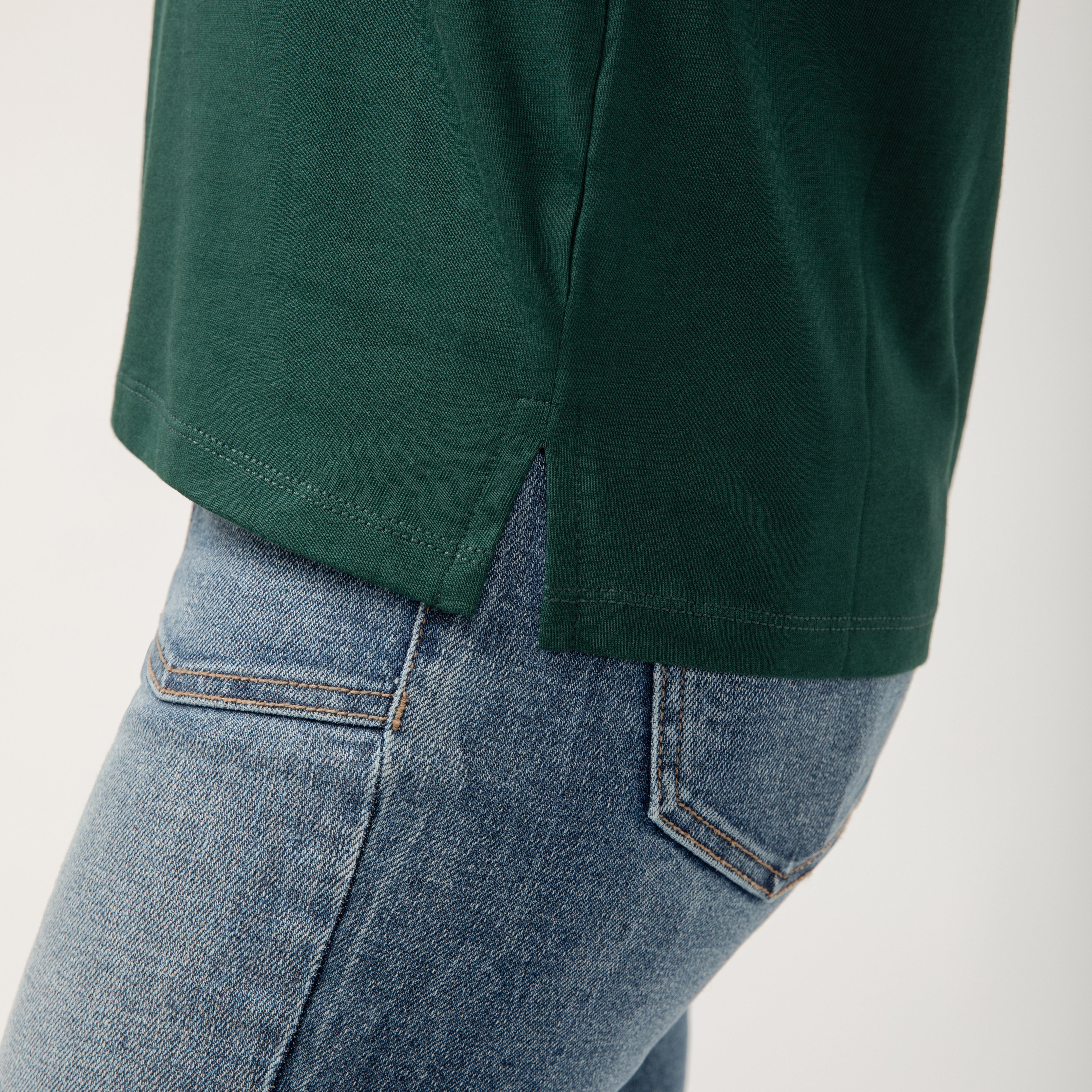 Drapey Luxe V-Neck Tee Ponderosa Pine