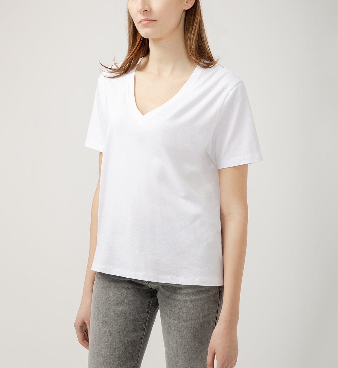 Drapey Luxe V-Neck Tee