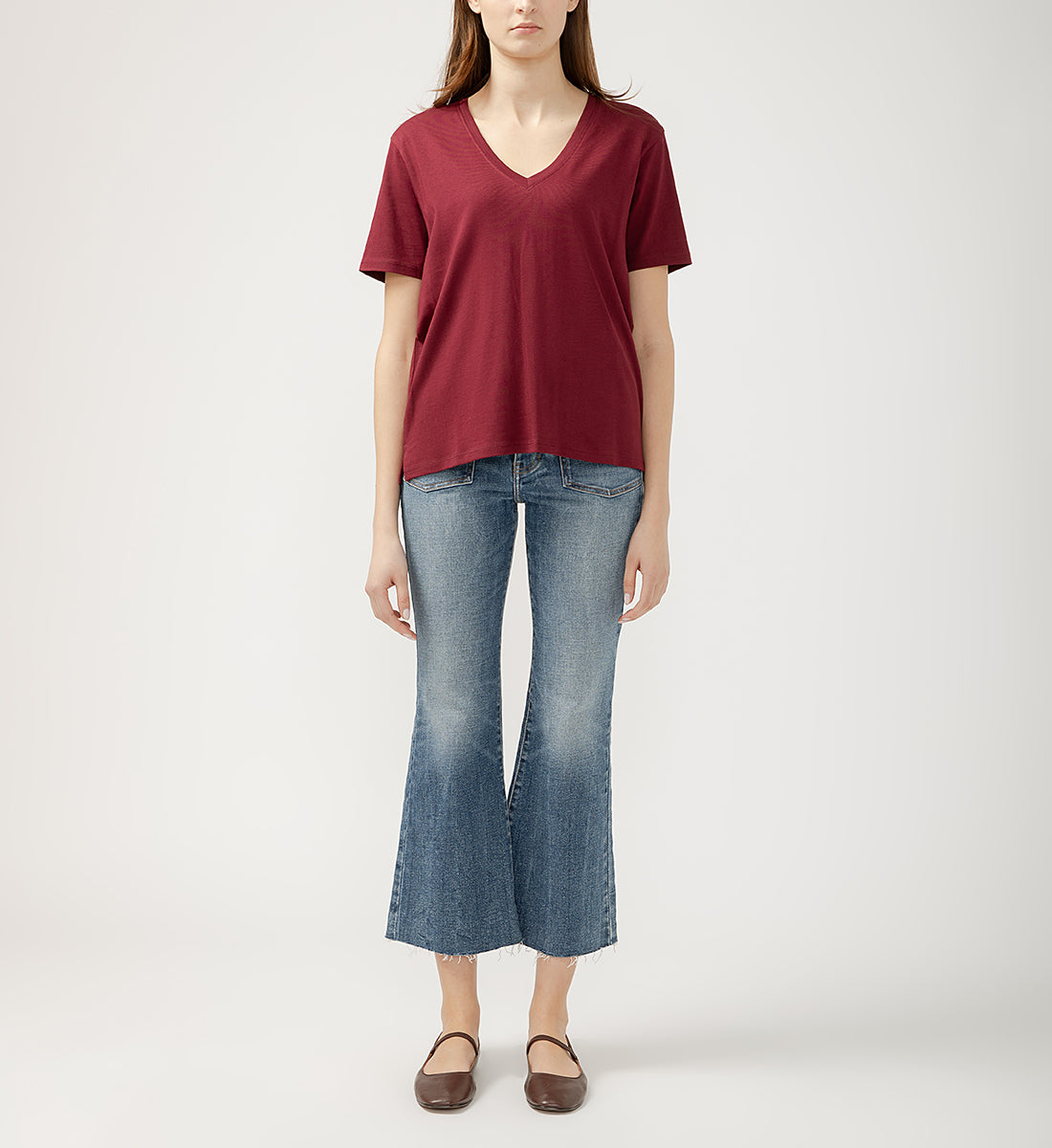 Drapey Luxe V-Neck Tee