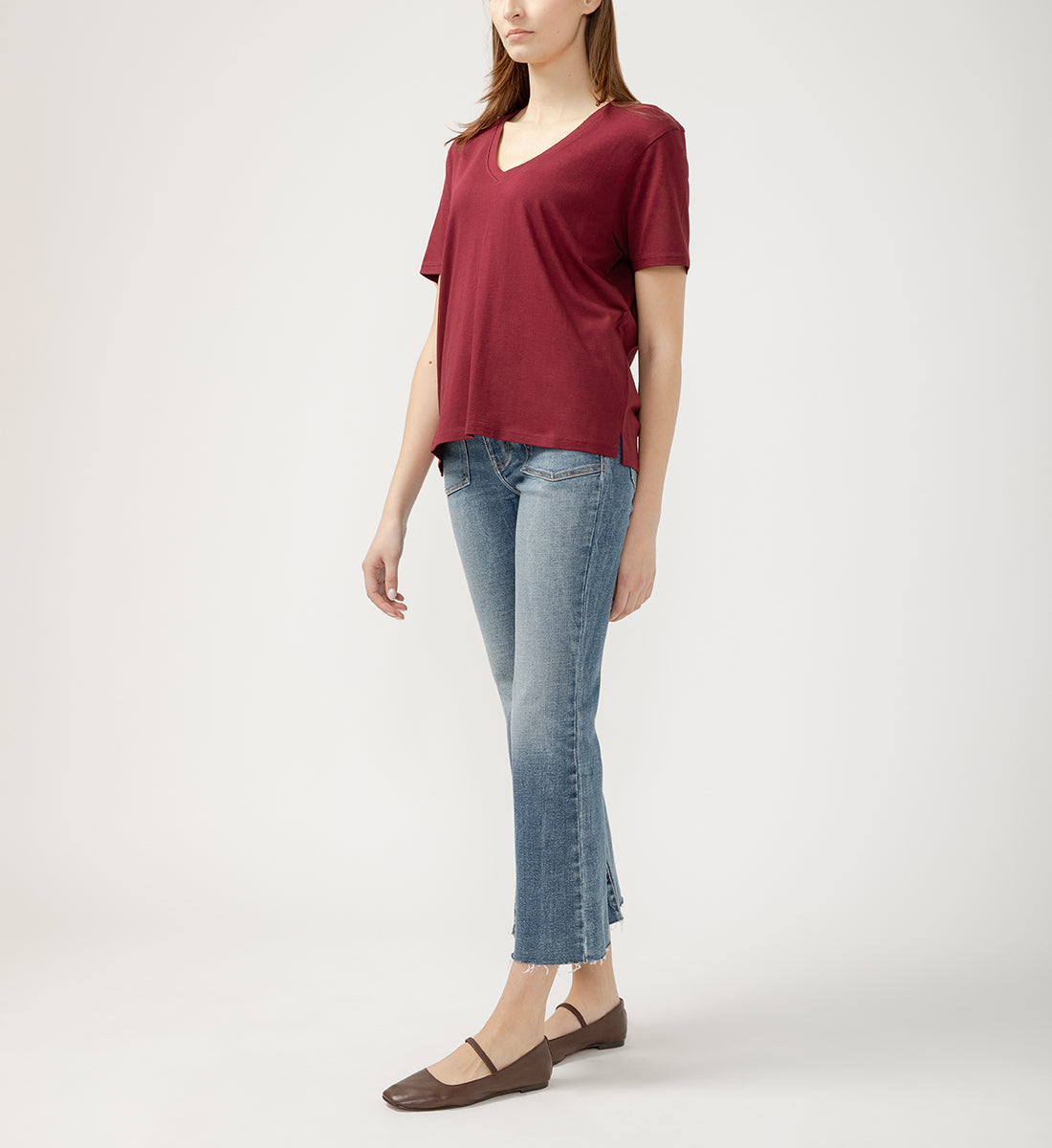 Drapey Luxe V-Neck Tee
