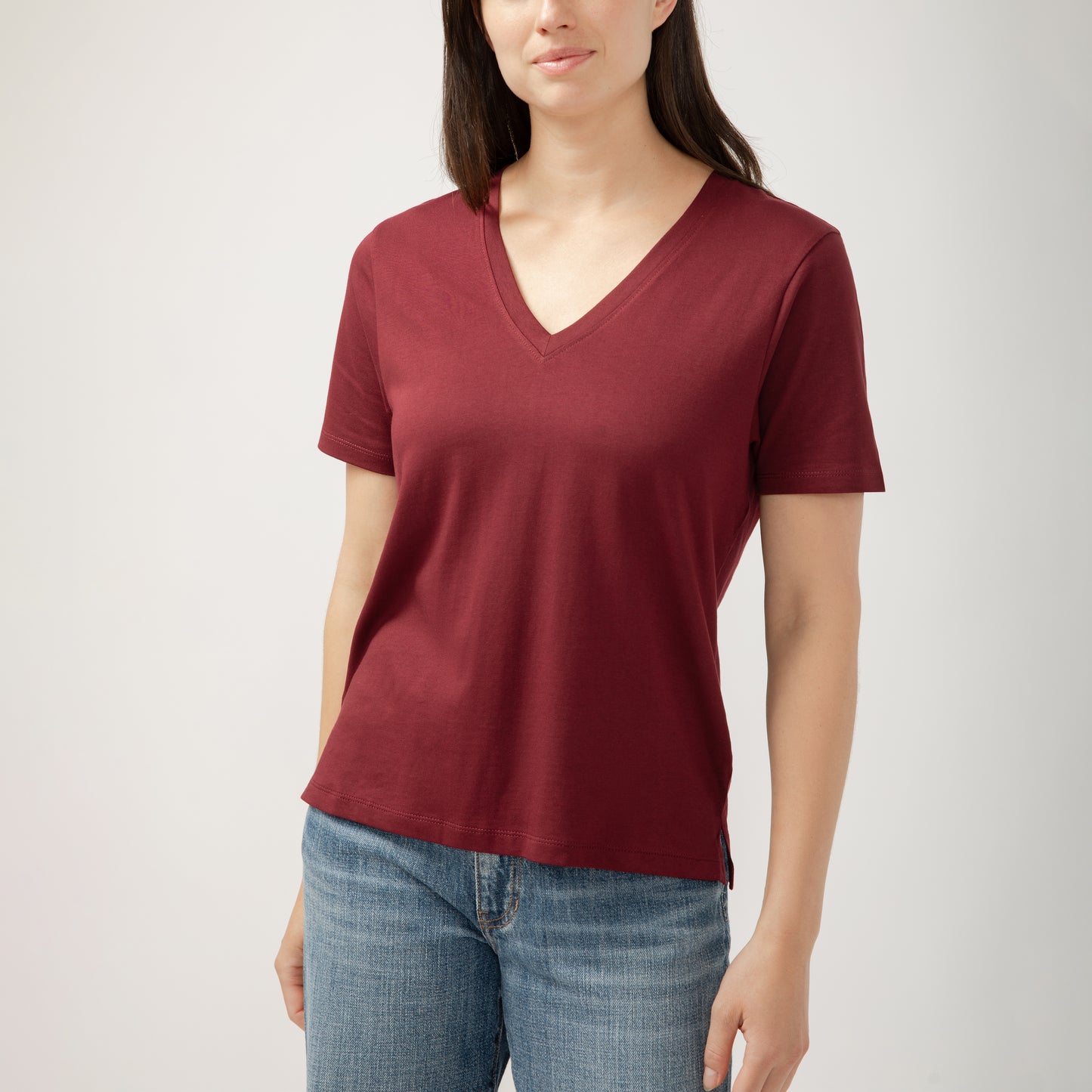 Drapey Luxe V-Neck Tee