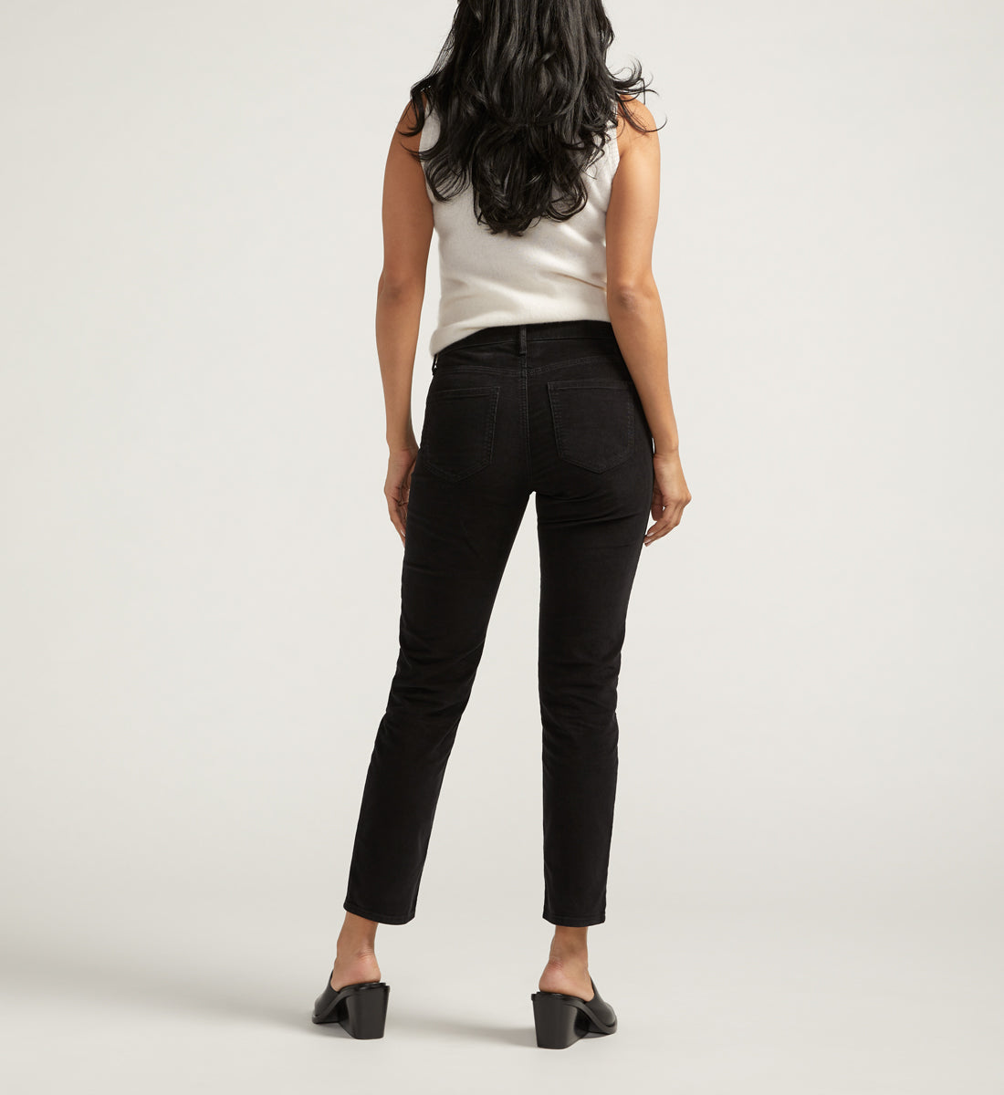 Cassie Mid Rise Slim Straight Leg Pants