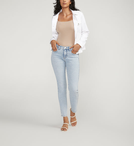 Cassie Mid Rise Straight Leg Jeans