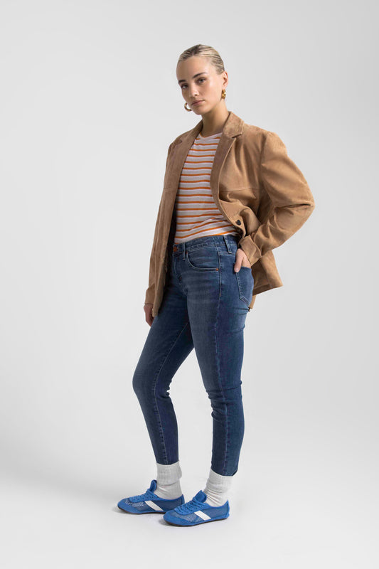 Cecilia Mid Rise Skinny Jeans Thorne Blue
