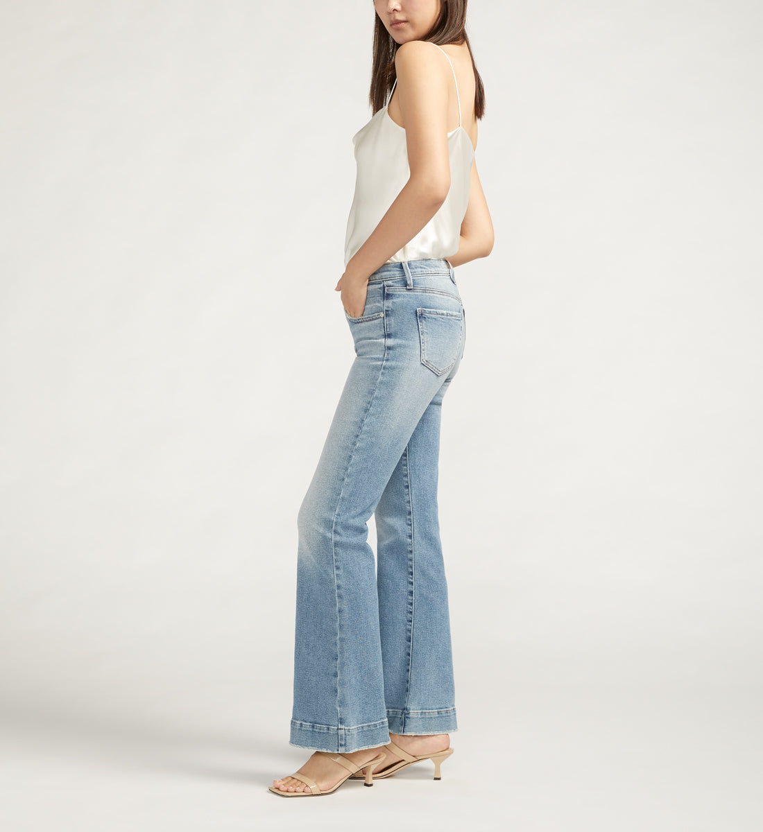 Kait Mid Rise Flare Leg Jeans