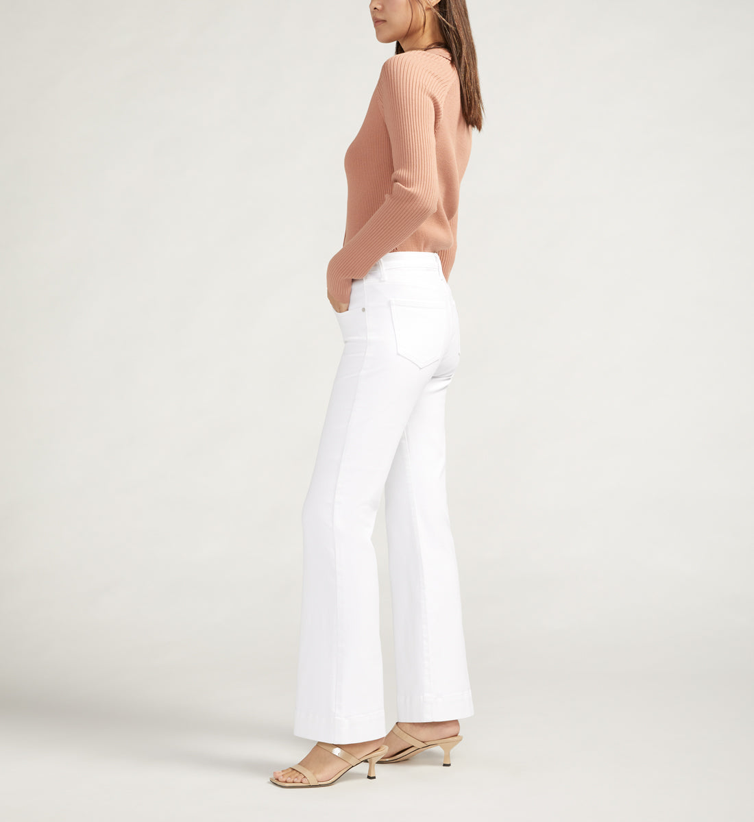 Kait Mid Rise Flare Leg Pants