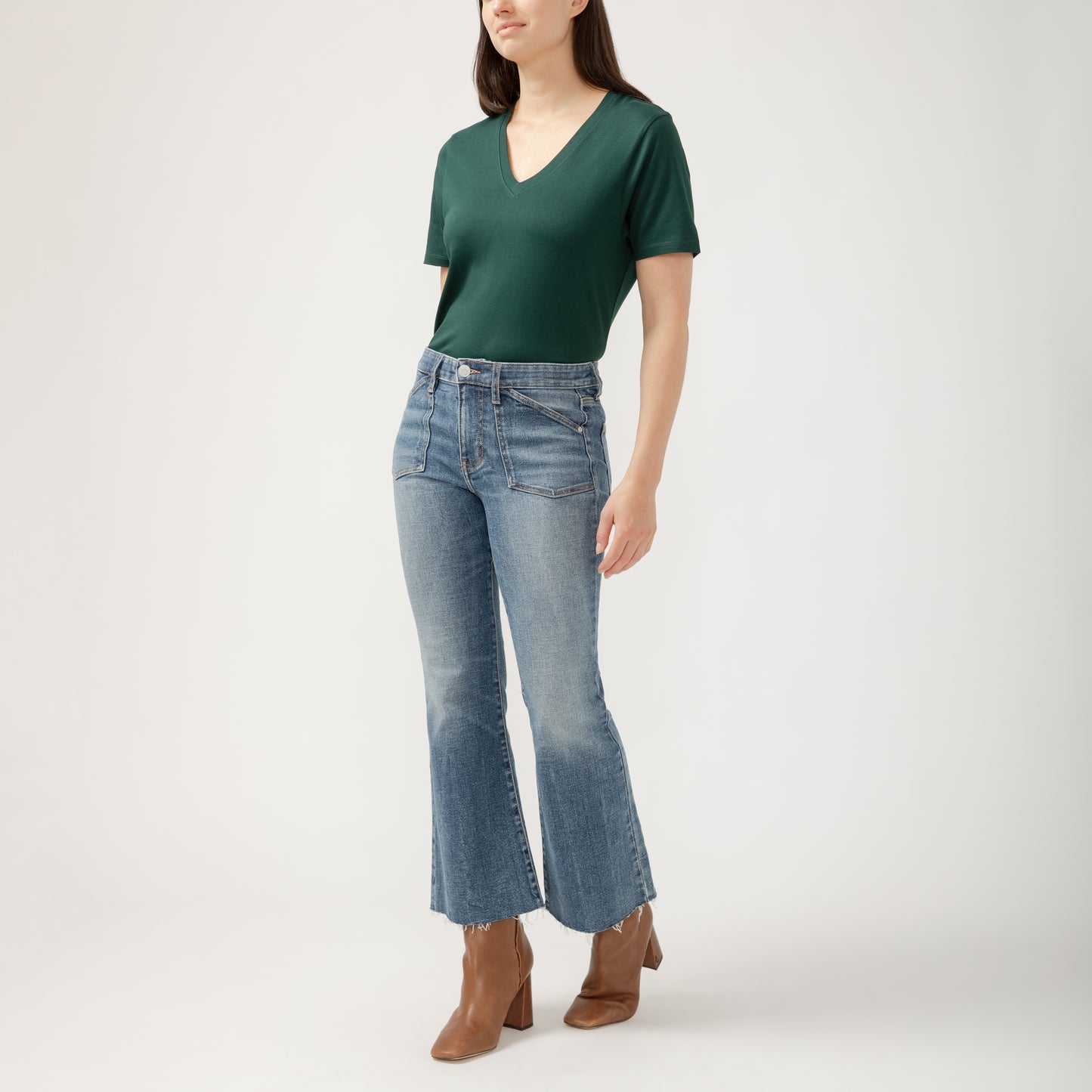 Kait Mid Rise Flare Leg Jeans