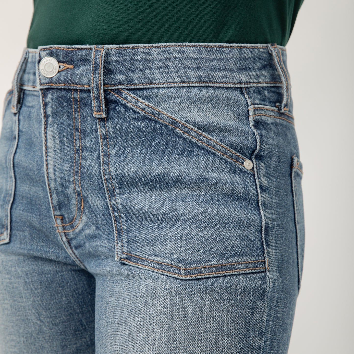 Kait Mid Rise Flare Leg Jeans