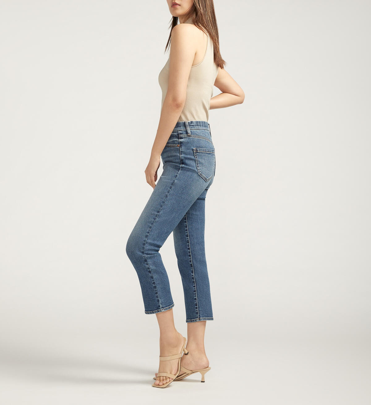 Valentina High Rise Straight Leg Cropped Jeans, , hi-res image number 2