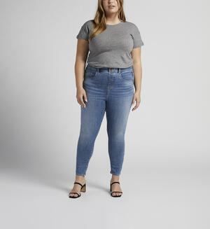 Valentina High Rise Skinny Crop Pull-On Jeans Plus Size