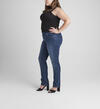 Peri Mid Rise Straight Leg Pull-On Jeans Plus Size, , hi-res image number 2