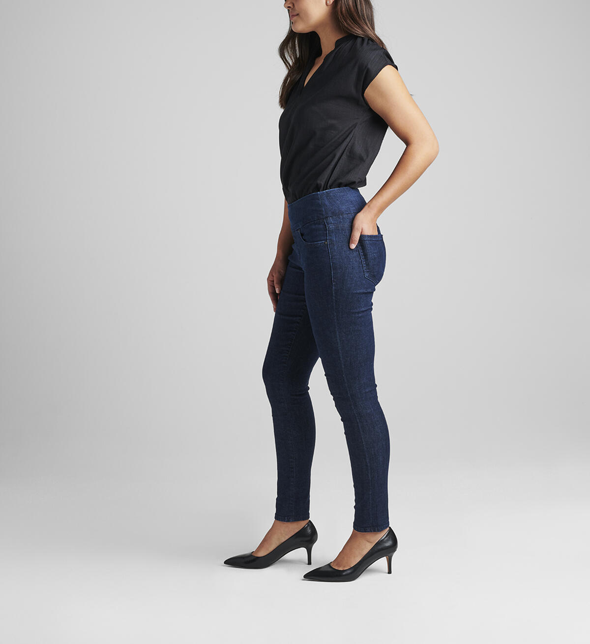 Nora Mid Rise Skinny Pull-On Jeans, , hi-res image number 2