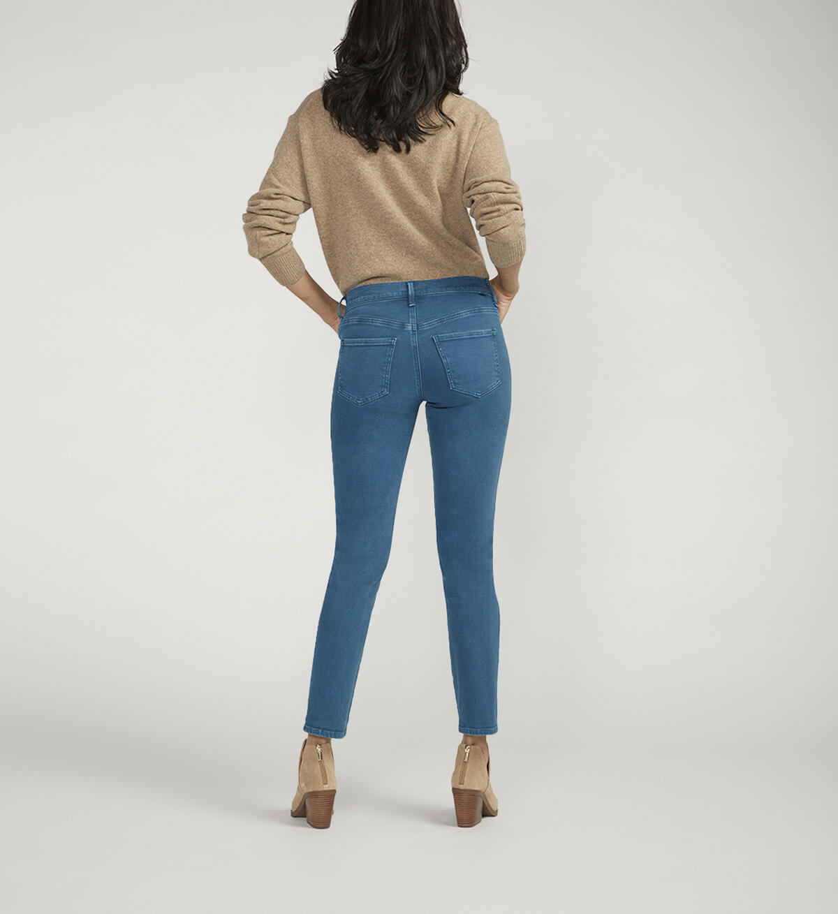 Cassie Mid Rise Slim Straight Leg Jeans, , hi-res image number 1