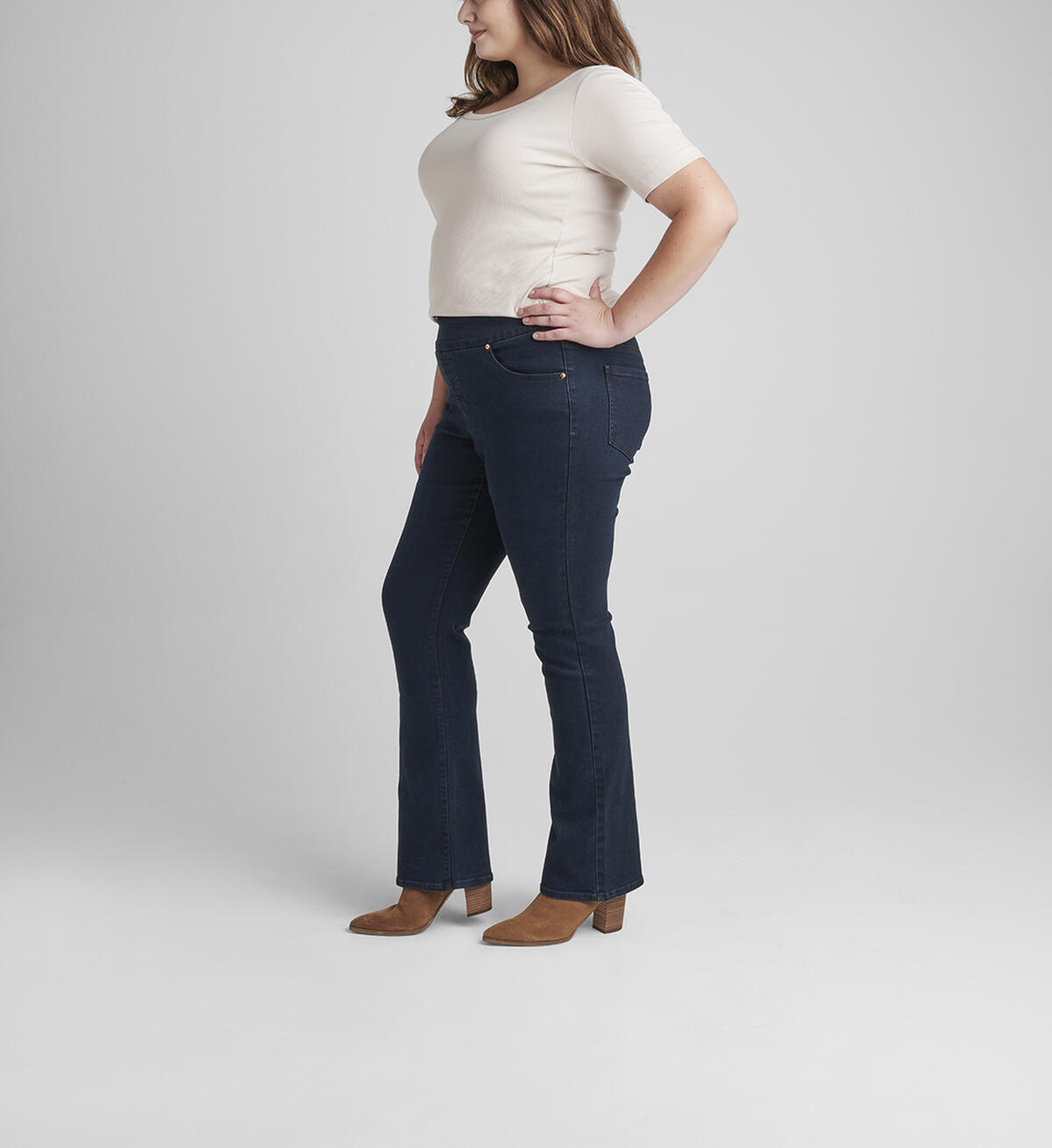 Paley Mid Rise Bootcut Pull-On Jeans Plus Size, , hi-res image number 2