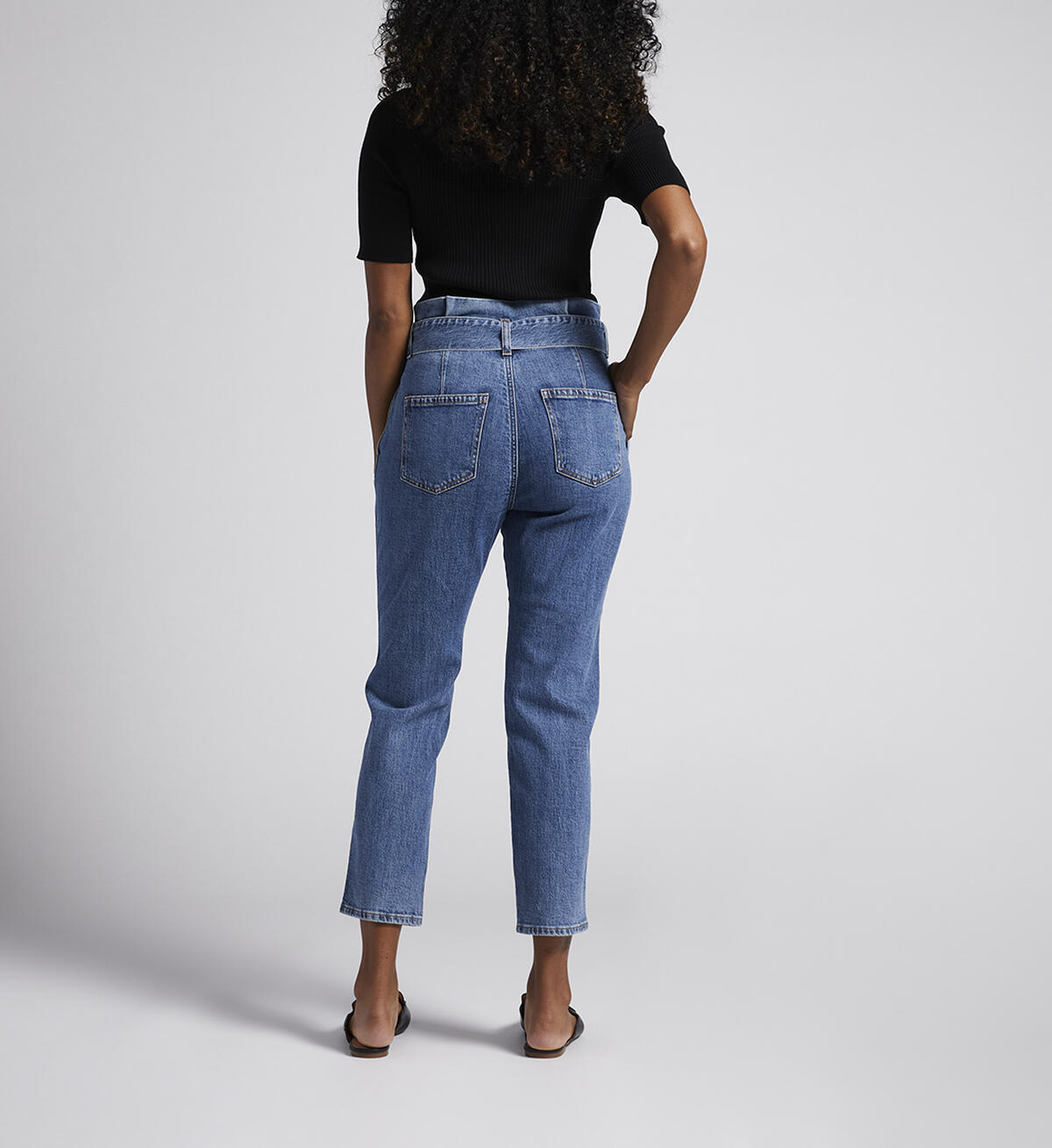 Belted Pleat High Rise Tapered Leg Pant, , hi-res image number 1