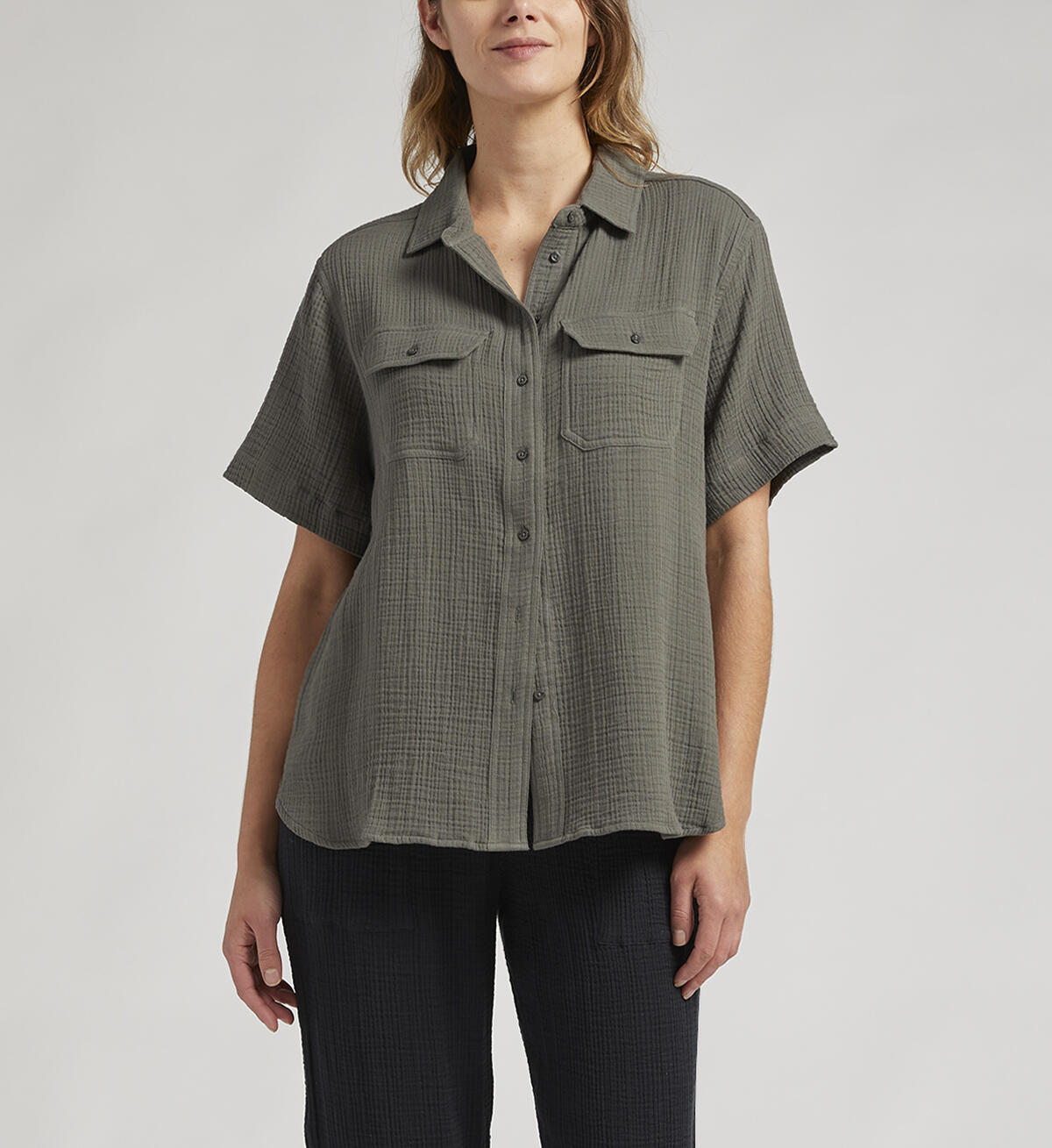 Textured Short-Sleeve Shirt, , hi-res image number 0